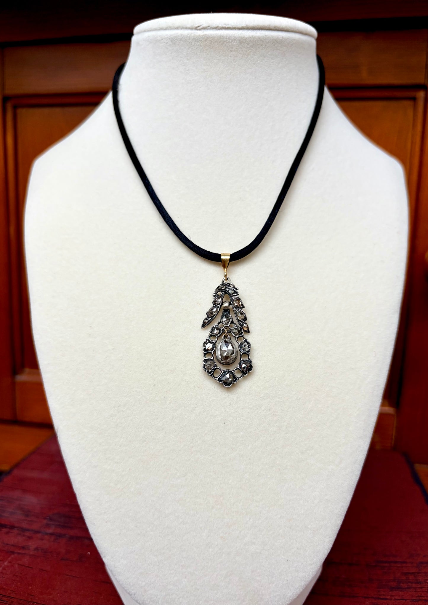 Georgian Rose Cut Diamond Pendant