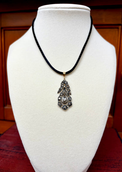 Georgian Rose Cut Diamond Pendant