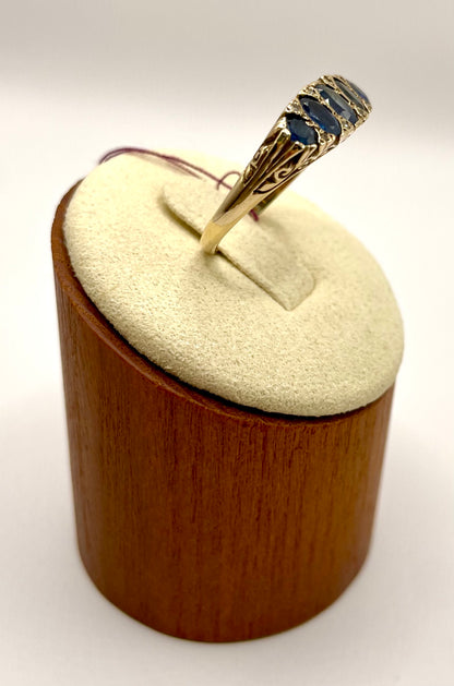 Sapphire Half Hoop Ring