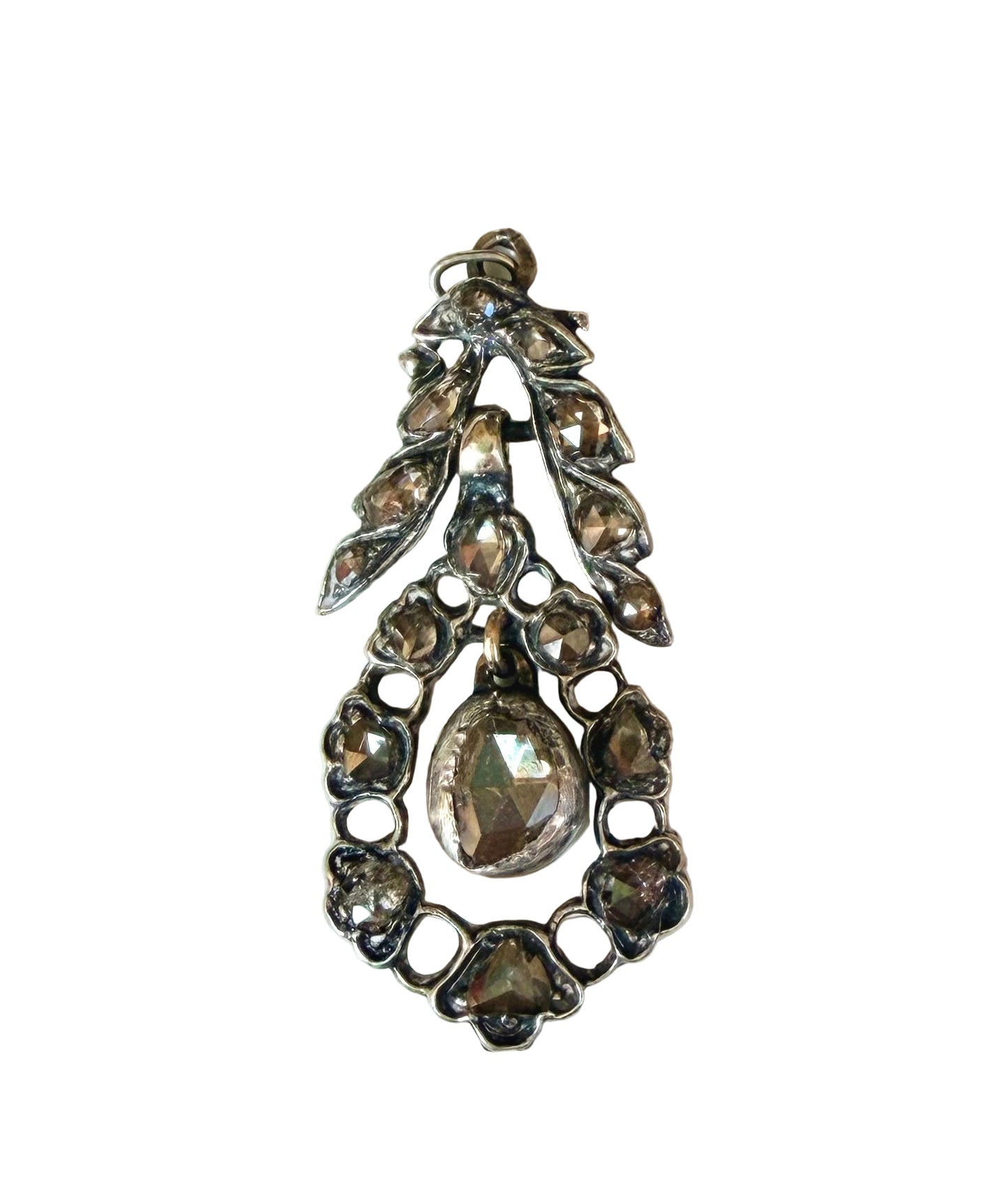 Georgian Rose Cut Diamond Pendant