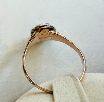 Foiled Rose Cut Diamond Cluster Ring