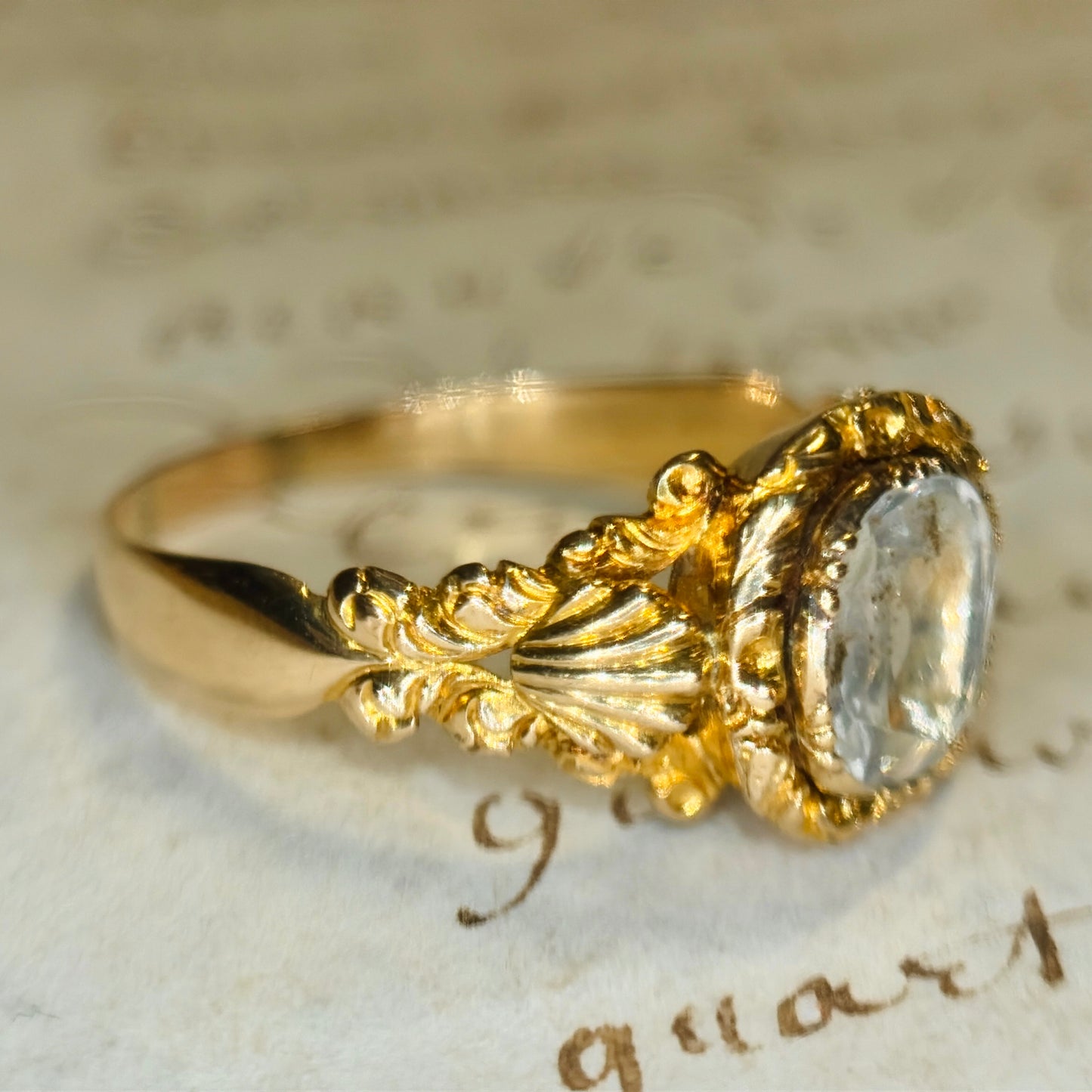 The Georgiana ~ Stunning Georgian Rock Crystal Ring