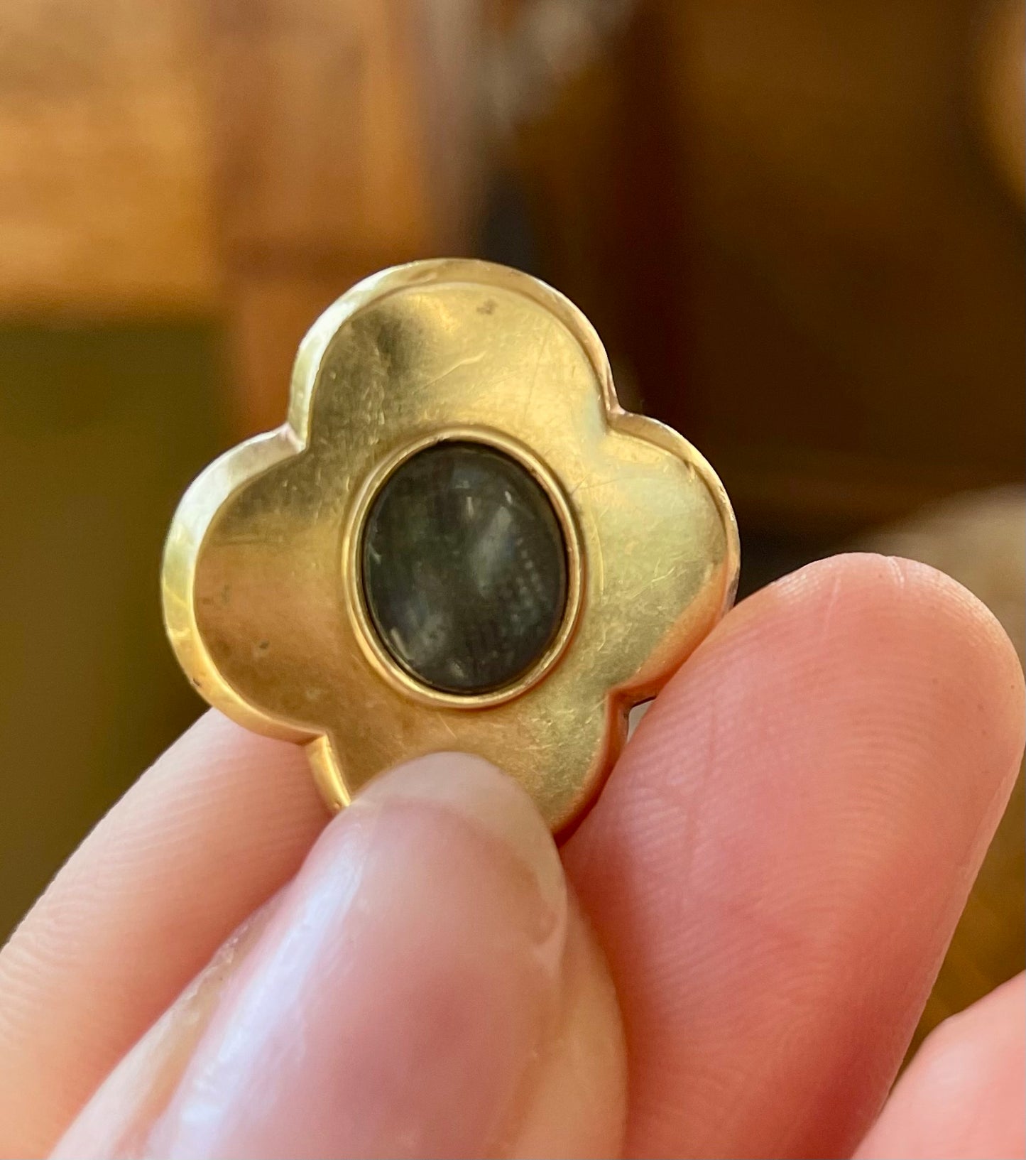 Victorian Blue Enamel 18k Gold Locket