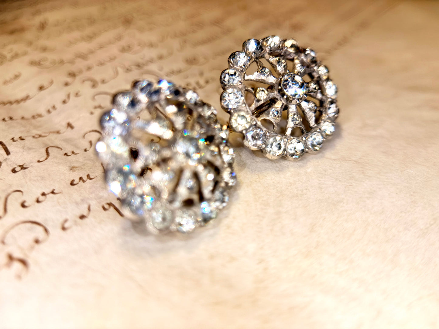The Winnie Fosters ~ Circular Georgian Paste Stud Earrings