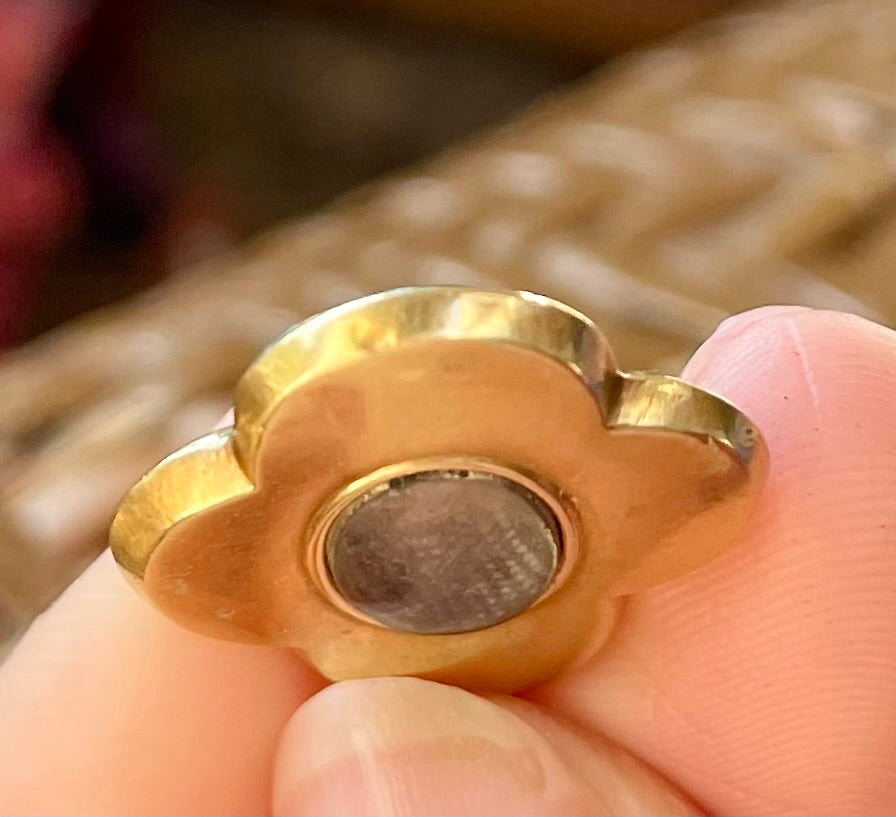 Victorian Blue Enamel 18k Gold Locket