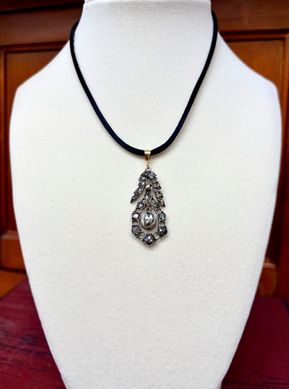 Georgian Rose Cut Diamond Pendant