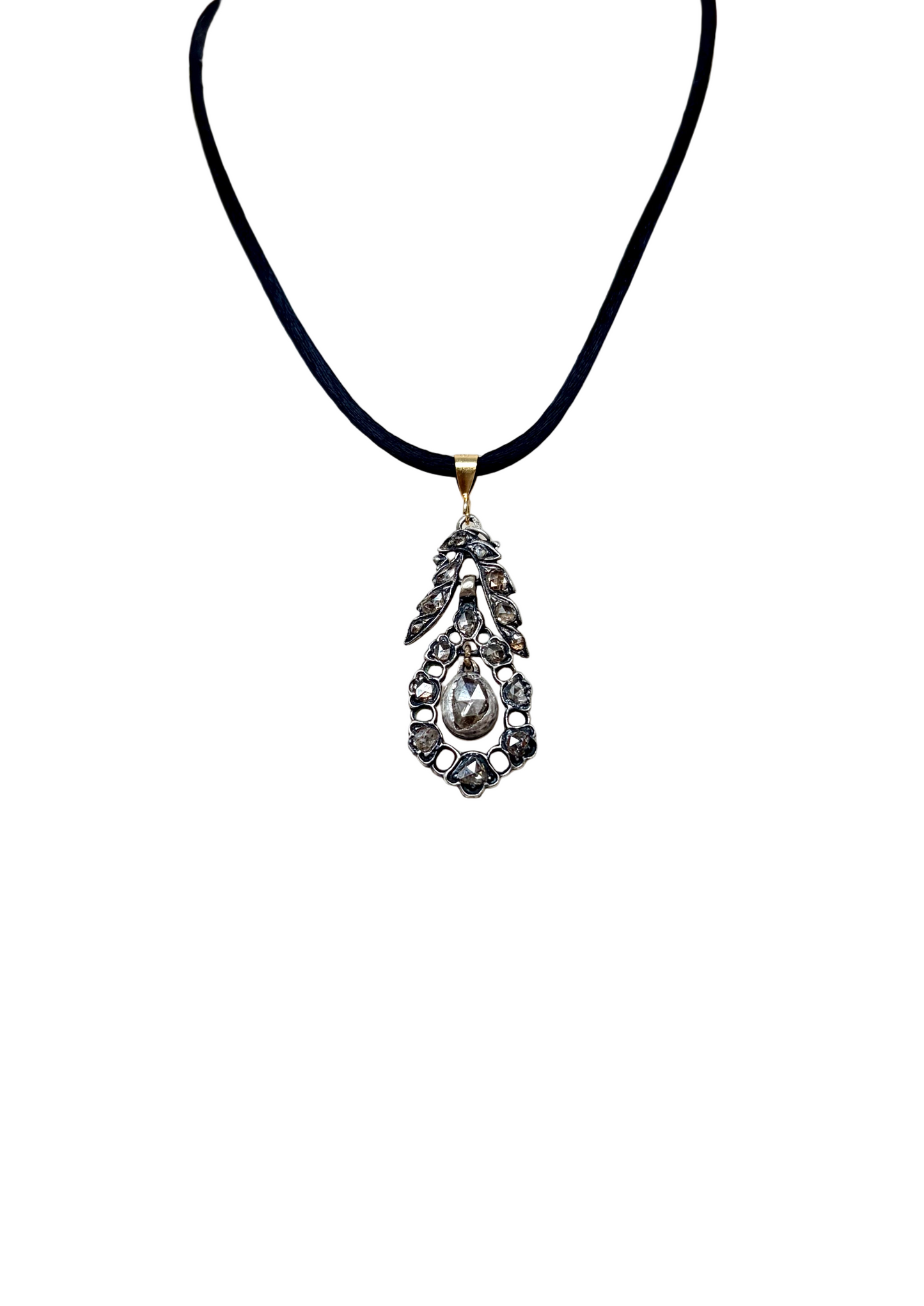Georgian Rose Cut Diamond Pendant