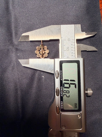 Georgian Rose Cut Diamond Dormeuse Cluster Earrings