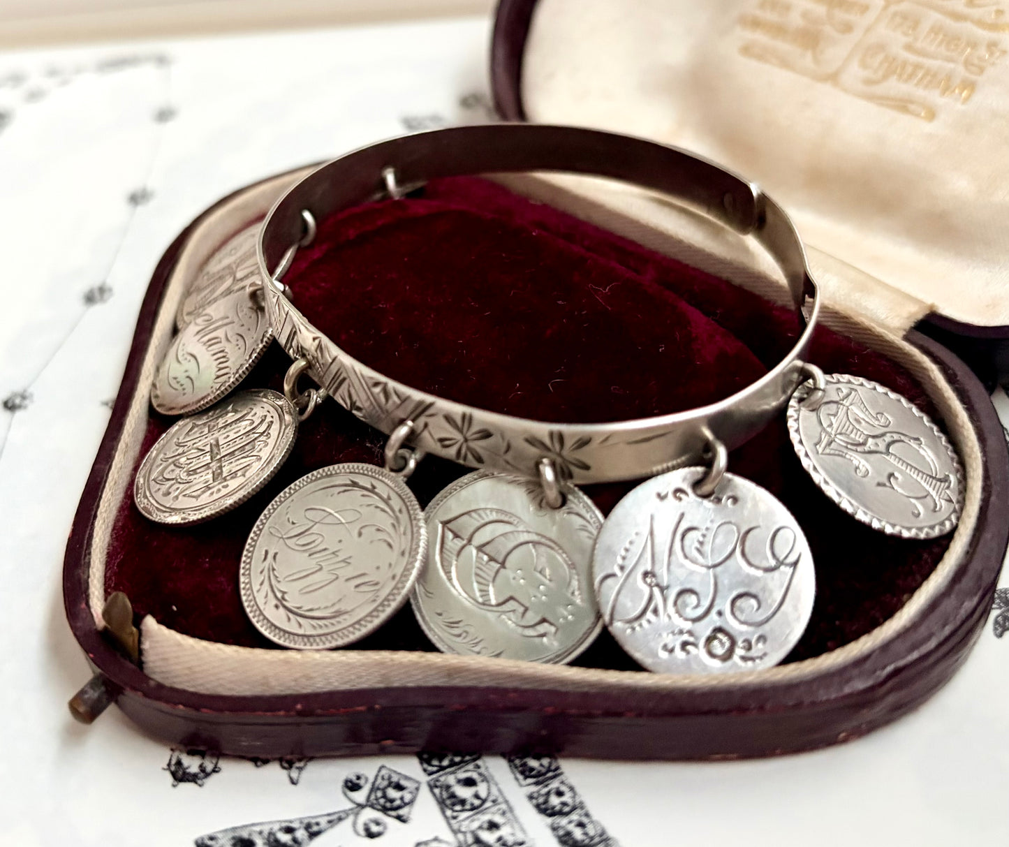 Victorian Love Token Bangle
