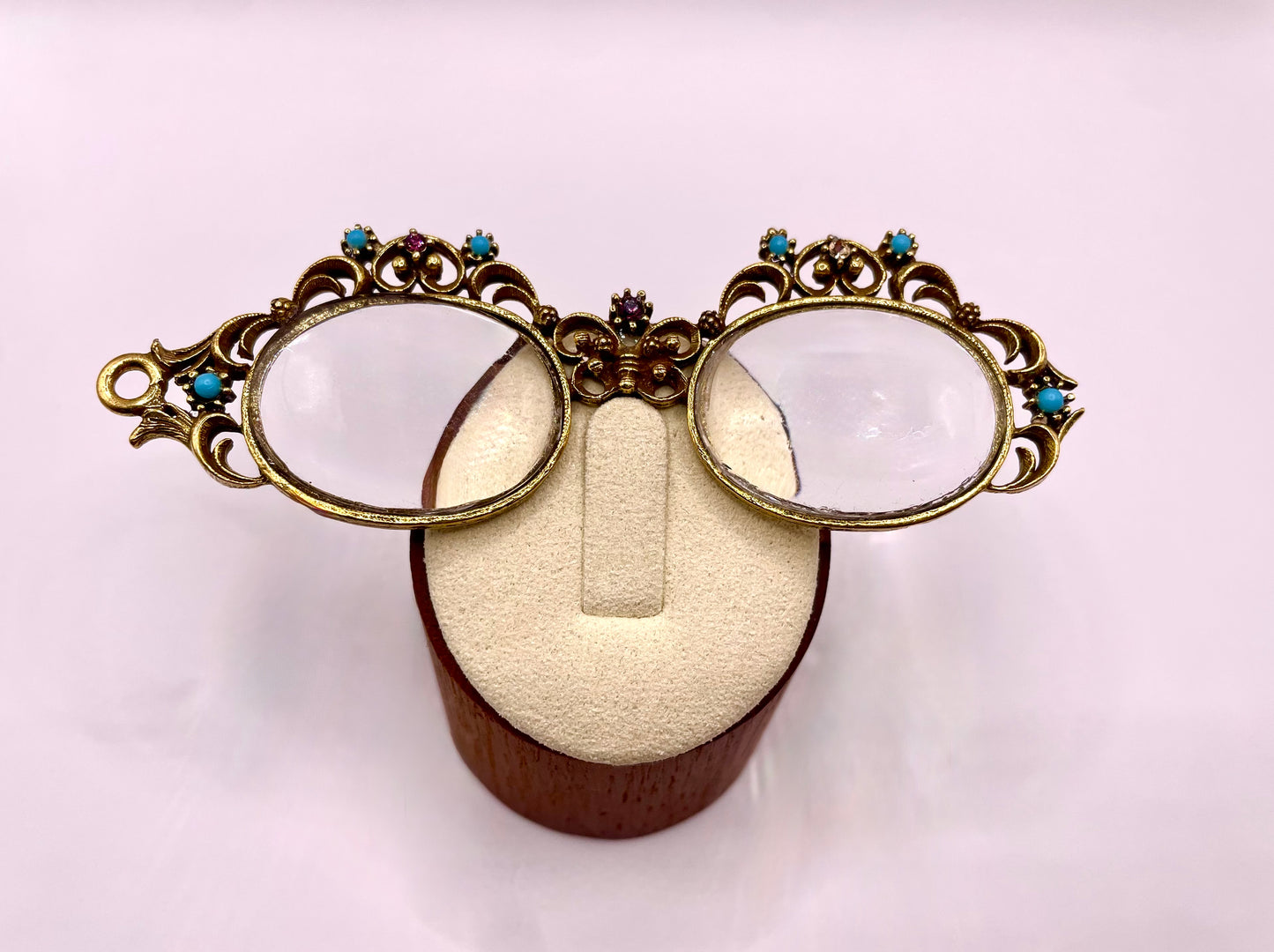 Antique Magnifying Glass & Butterfly Glasses Set