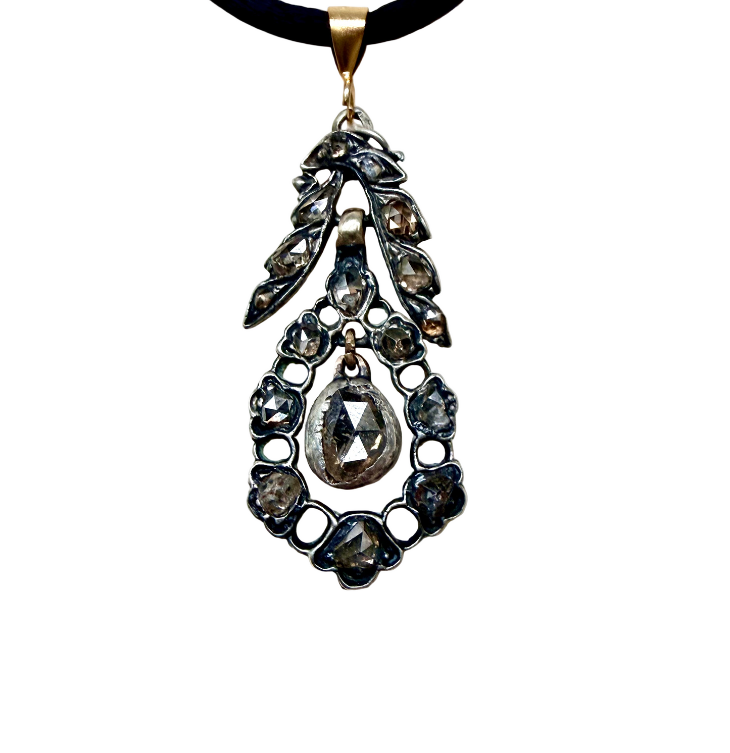Georgian Rose Cut Diamond Pendant