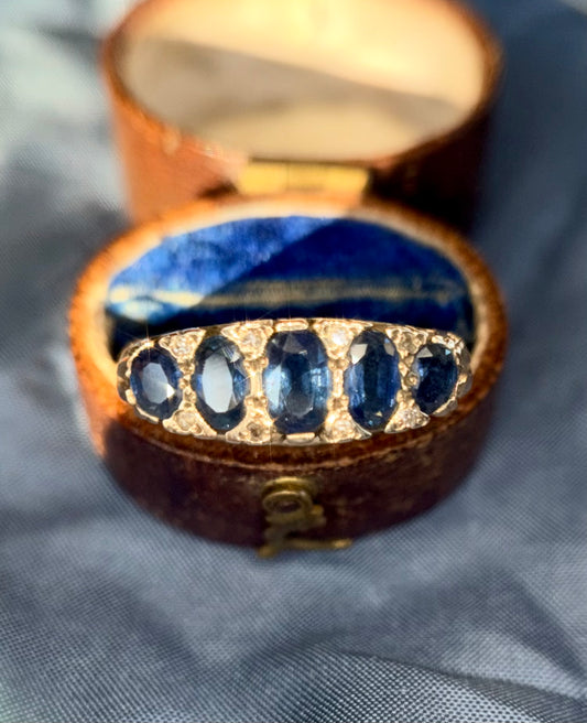 The Marina ~ Sapphire Half Hoop Ring