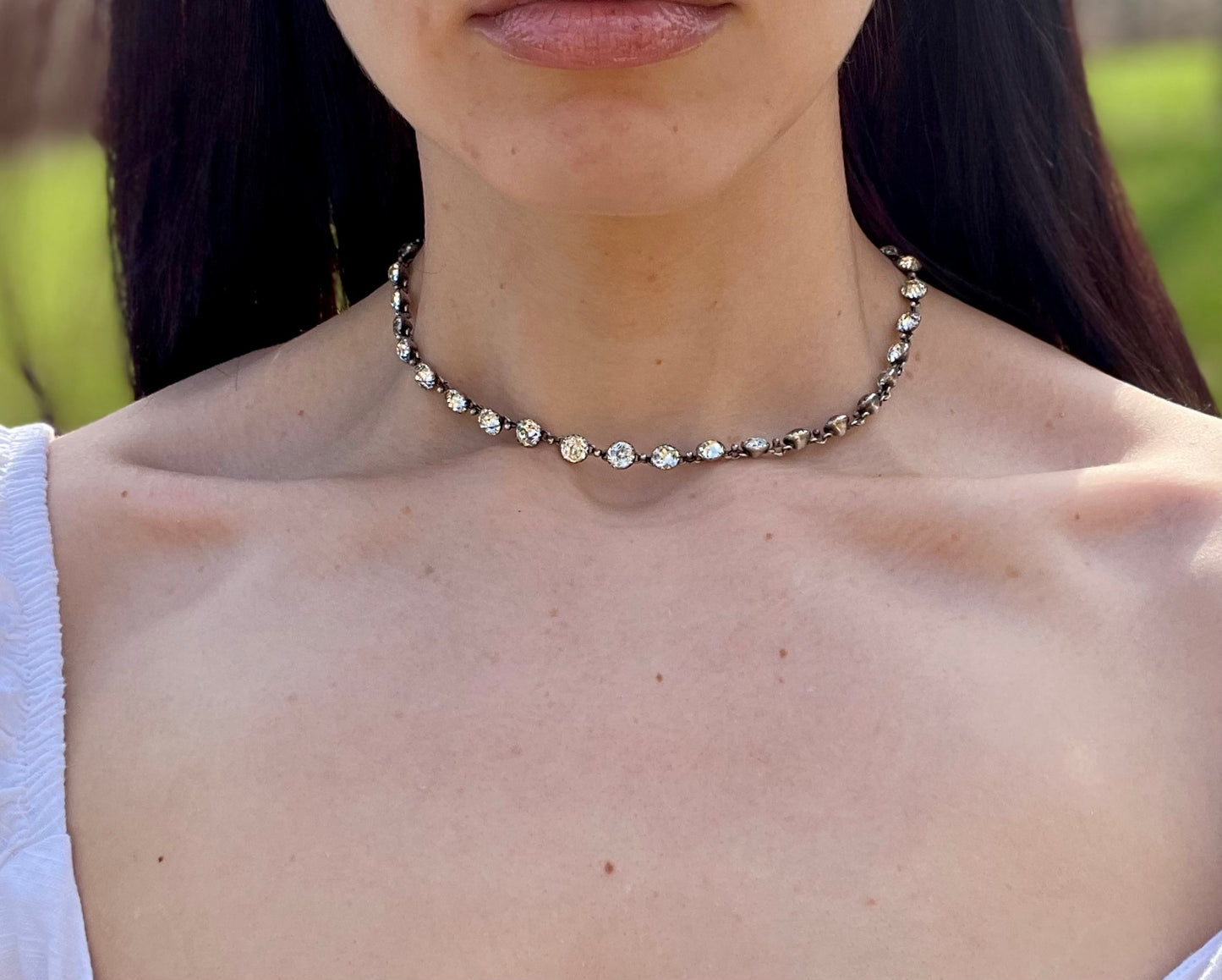 Victorian Diamond Paste Necklace