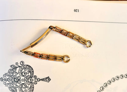 Vintage Gold Plated Gate Link Watch Strap