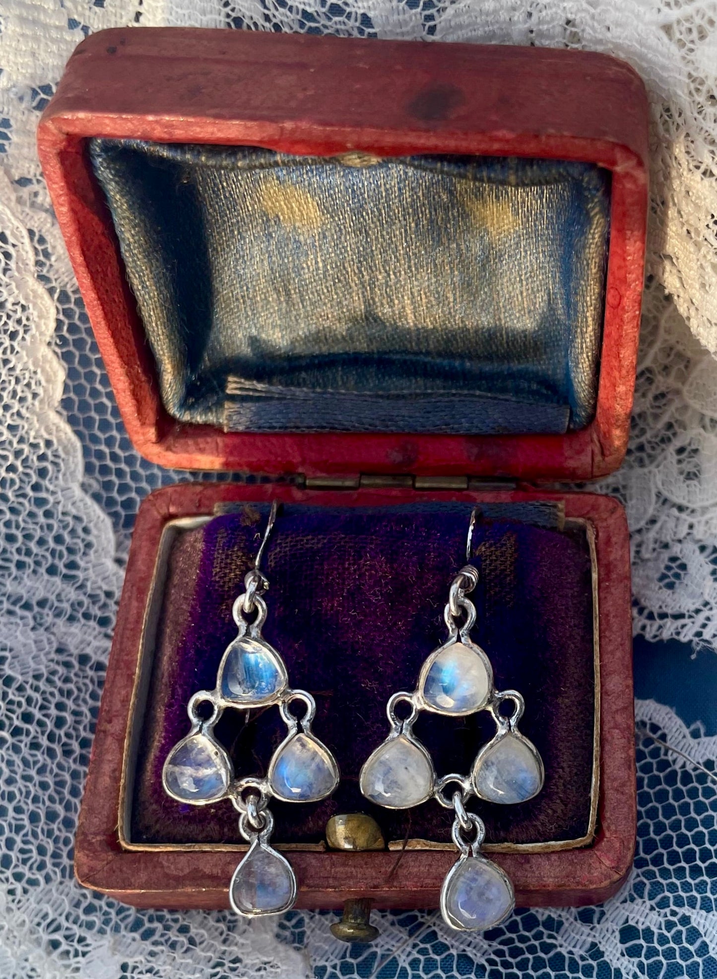 Silver Moonstone Earrings