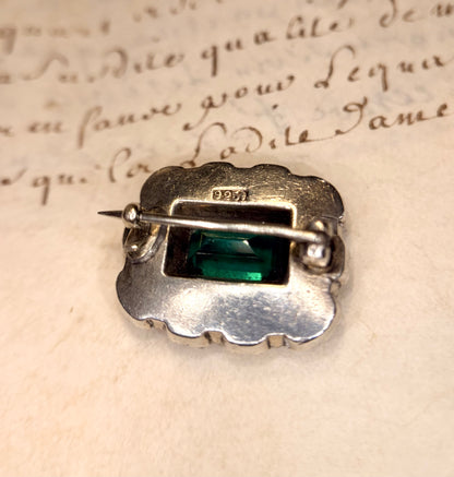 Victorian Emerald Paste Brooch