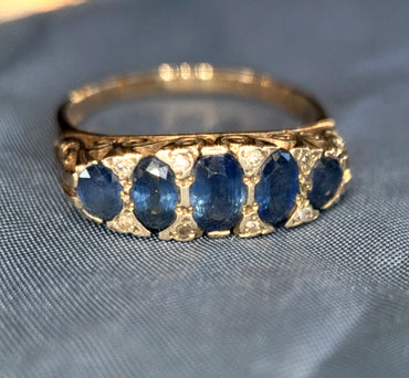 The Marina ~ Sapphire Half Hoop Ring