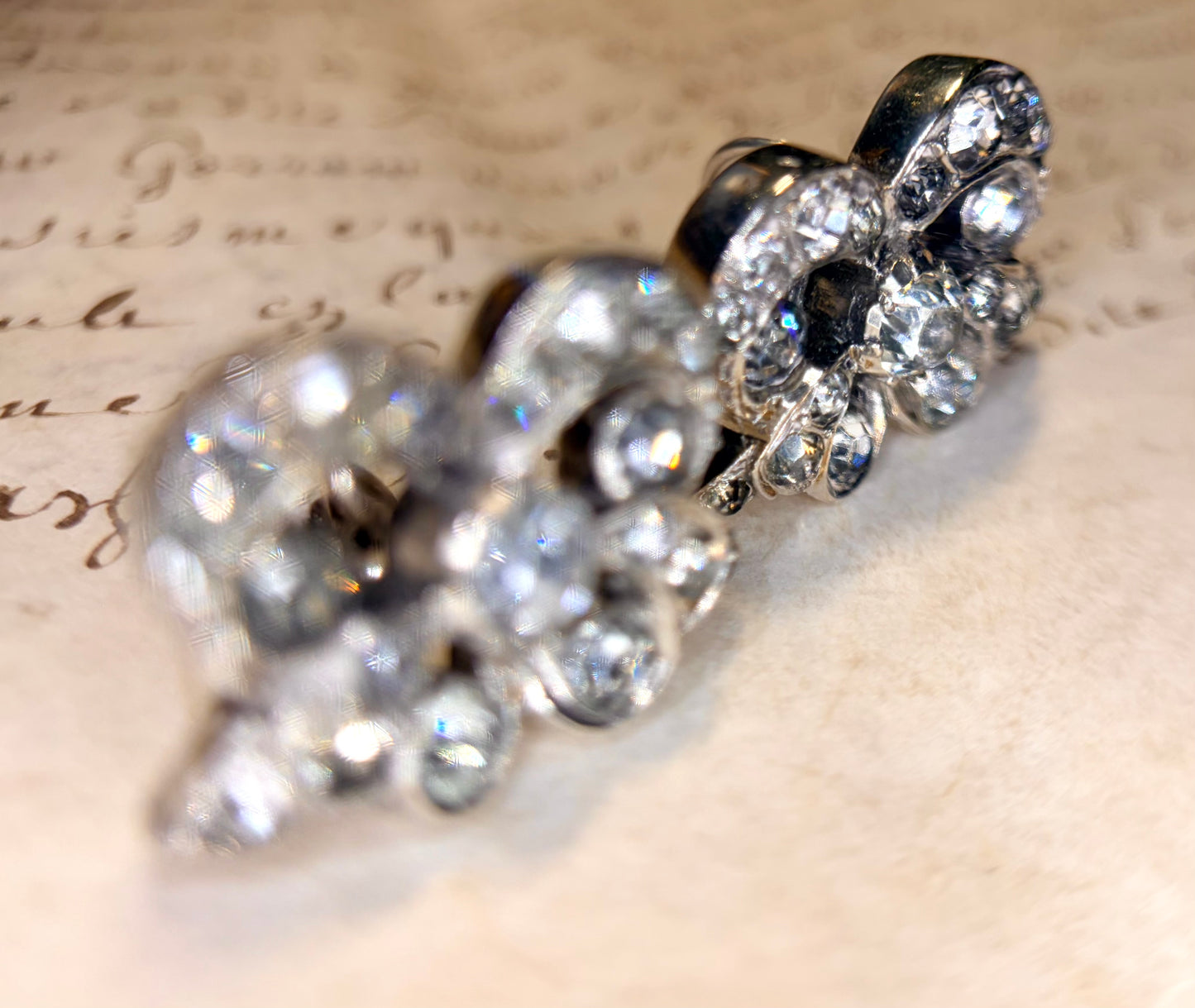 The Pretzel Bows ~ Georgian Paste Bow Earrings