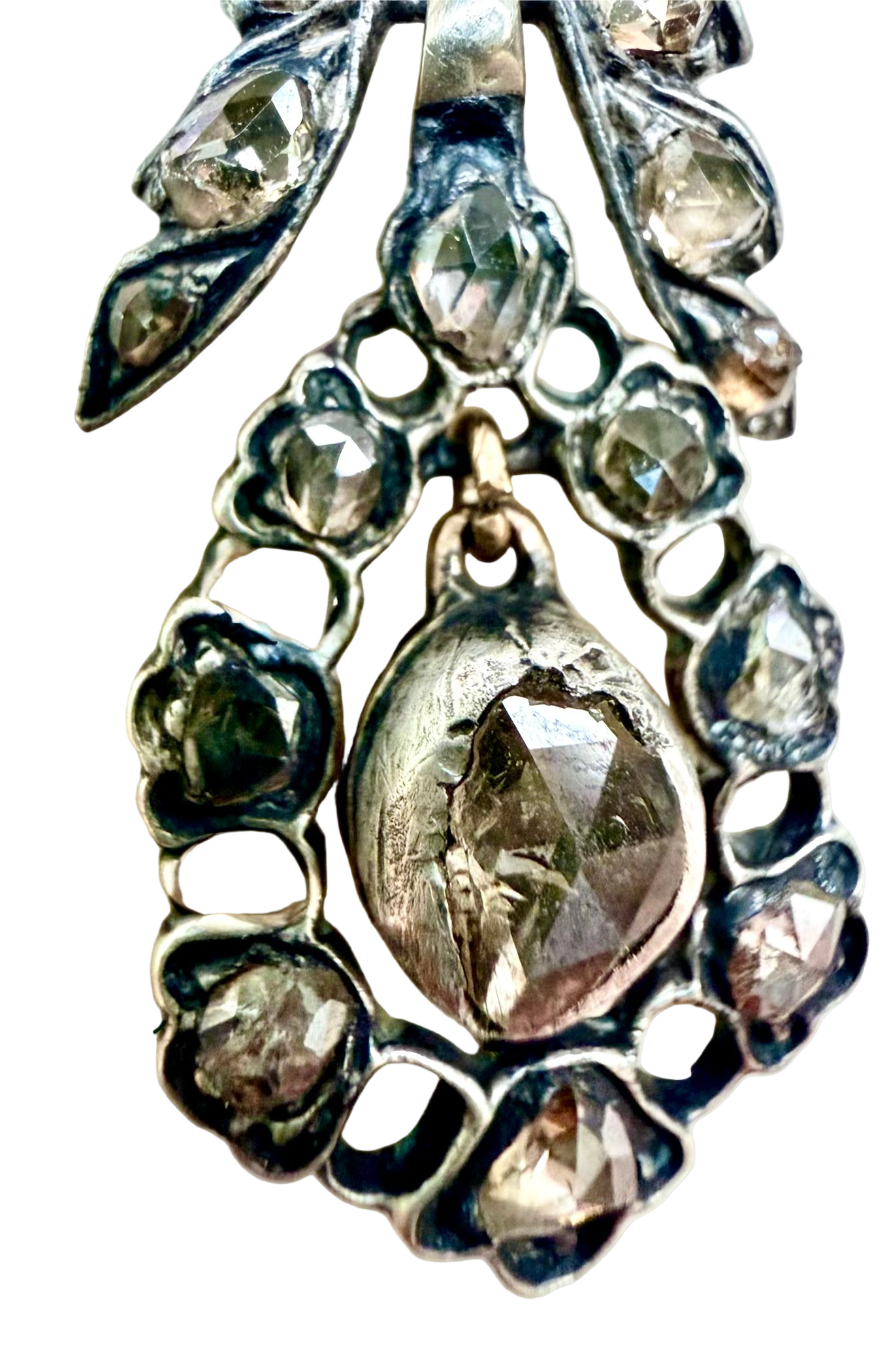 Georgian Rose Cut Diamond Pendant
