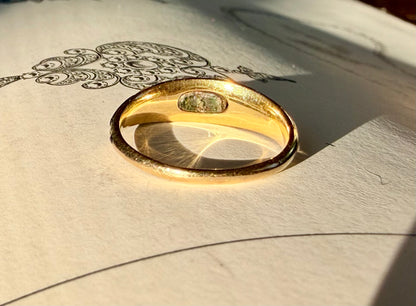 Victorian Blue Enamel & Seed Pearl Ring