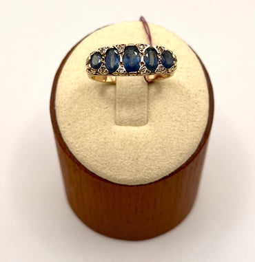 Sapphire Half Hoop Ring