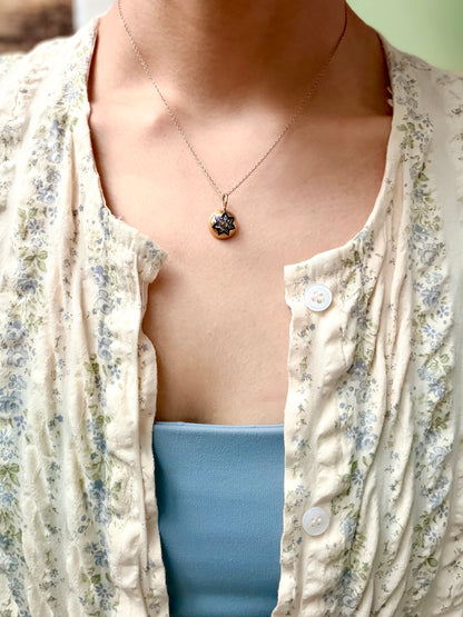 Old Cut Diamond & Enamel Star Charm/Pendant