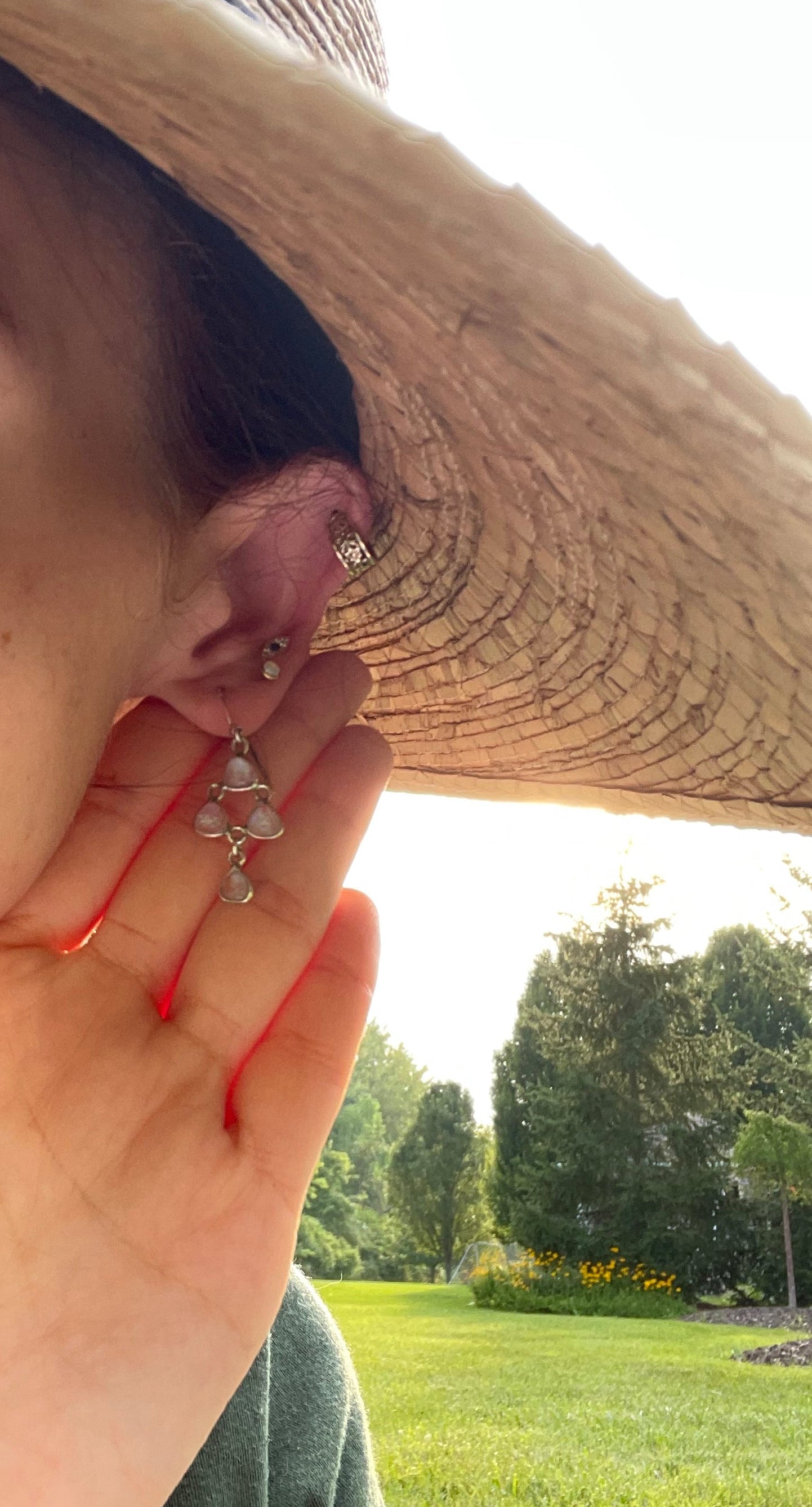 Silver Moonstone Earrings