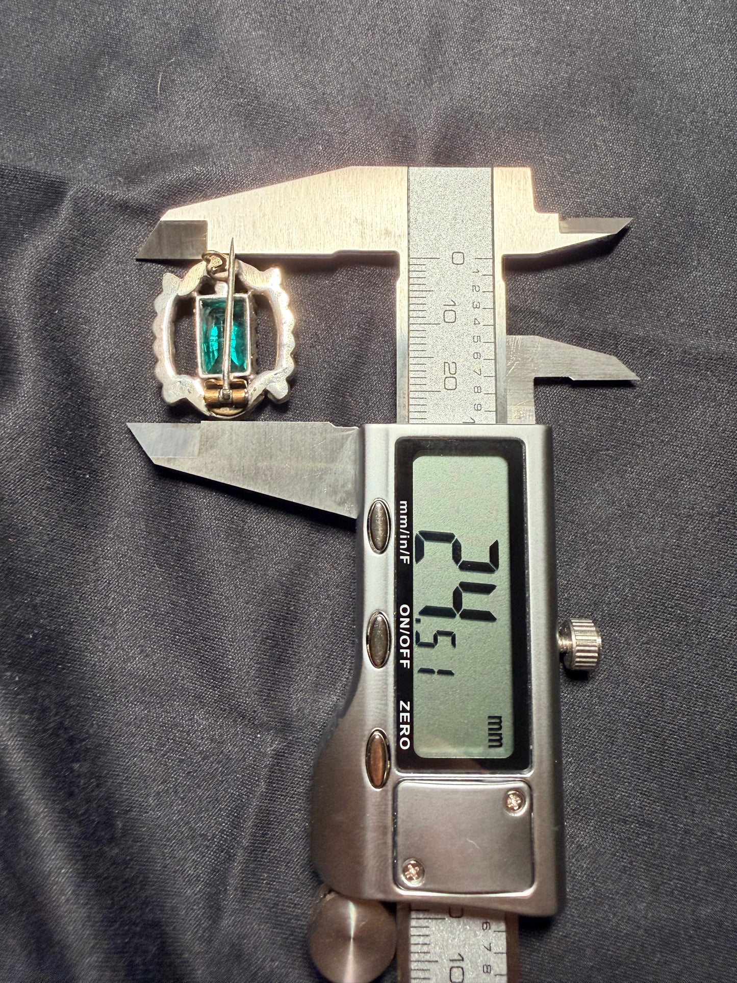 Petite Victorian Green Paste Brooch