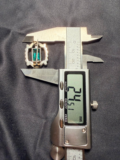 Petite Victorian Green Paste Brooch