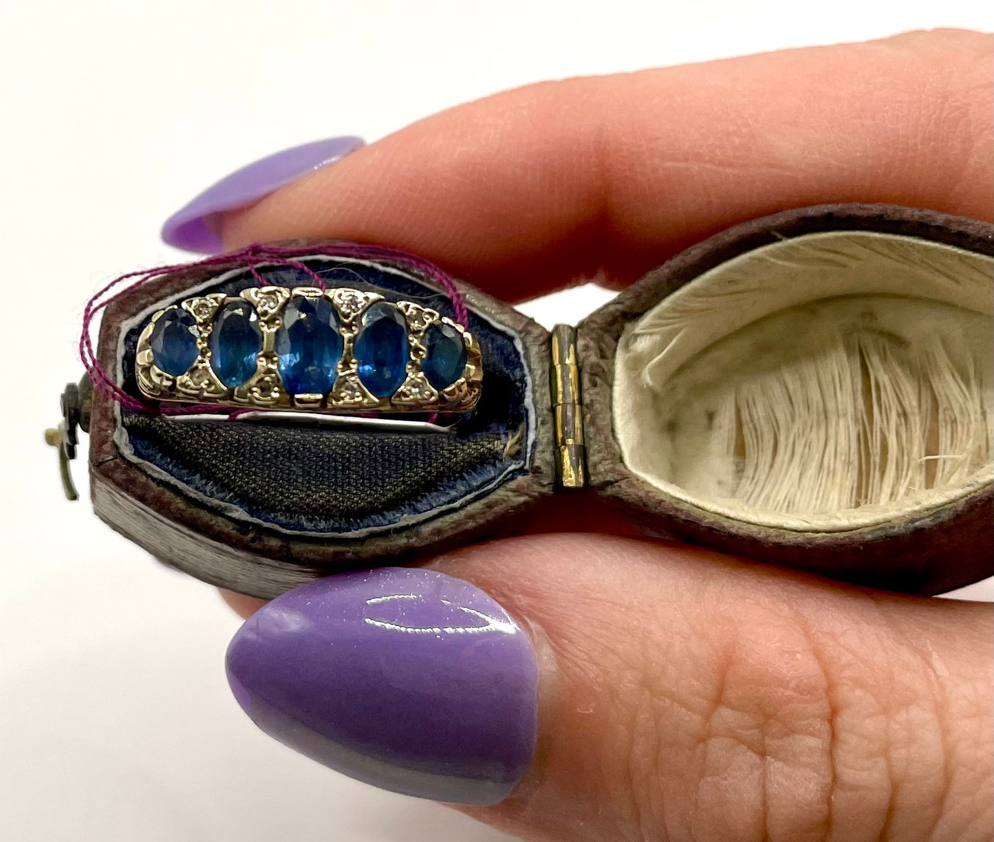 Sapphire Half Hoop Ring