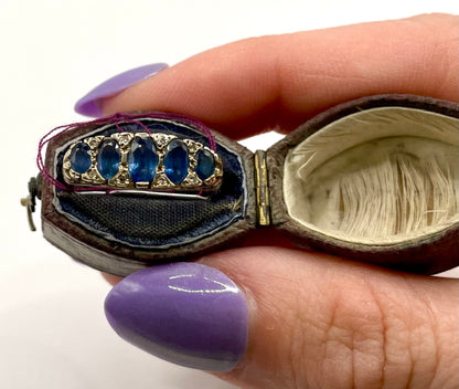 Sapphire Half Hoop Ring