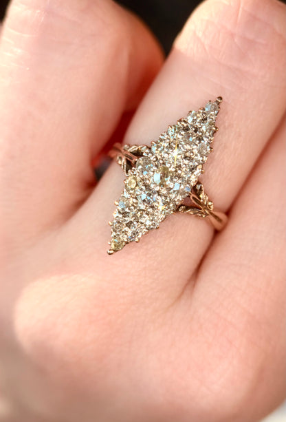 The Edna Pontellier ~ Victorian Diamond Navette Ring