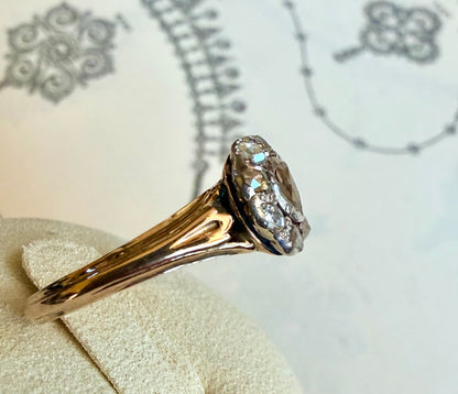 Foiled Rose Cut Diamond Cluster Ring