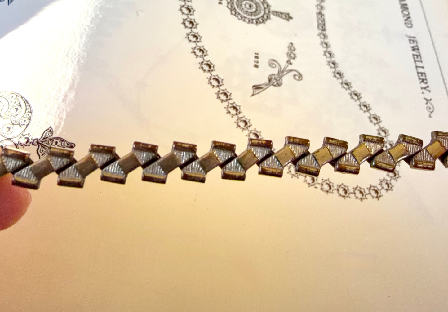 Vintage Gold Plated Woven Pattern Watch Strap