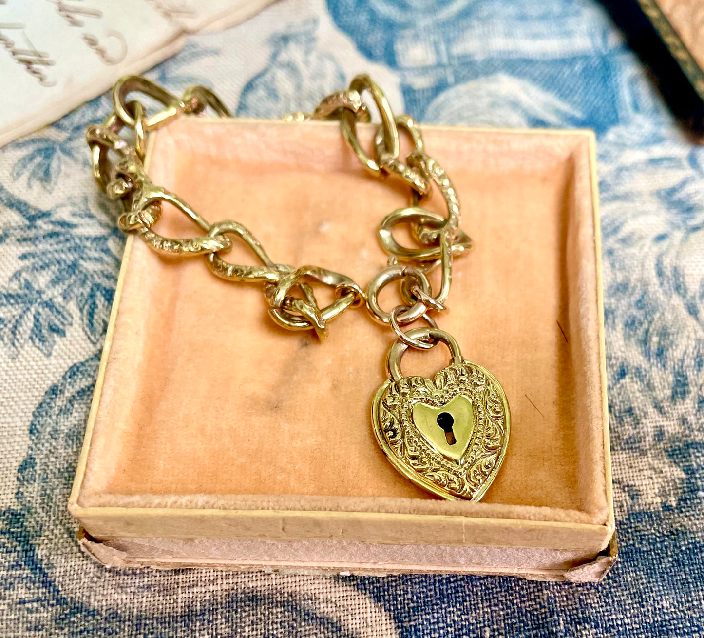 Late 19th/ Early 20th Century Heart Padlock Bracelet