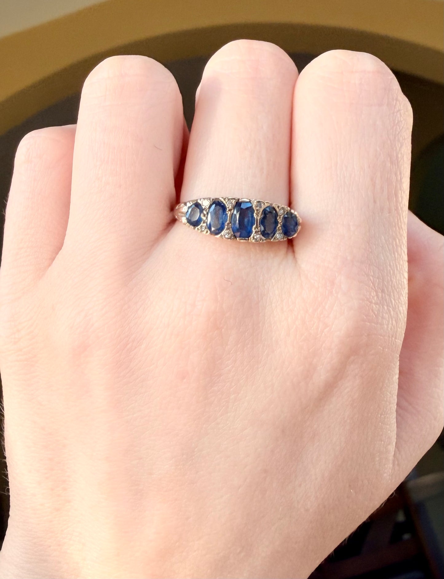 The Marina ~ Sapphire Half Hoop Ring