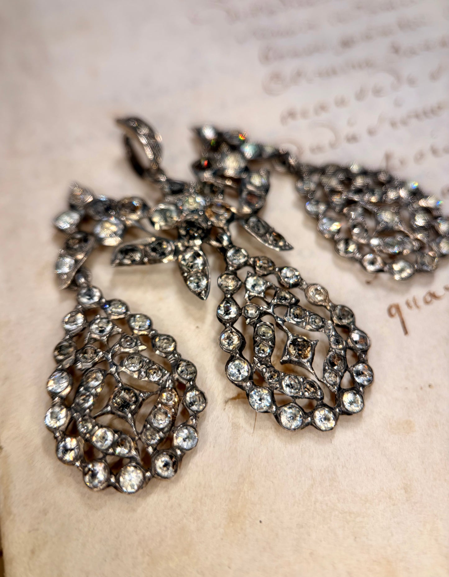 Georgian Girandole Paste Pendant