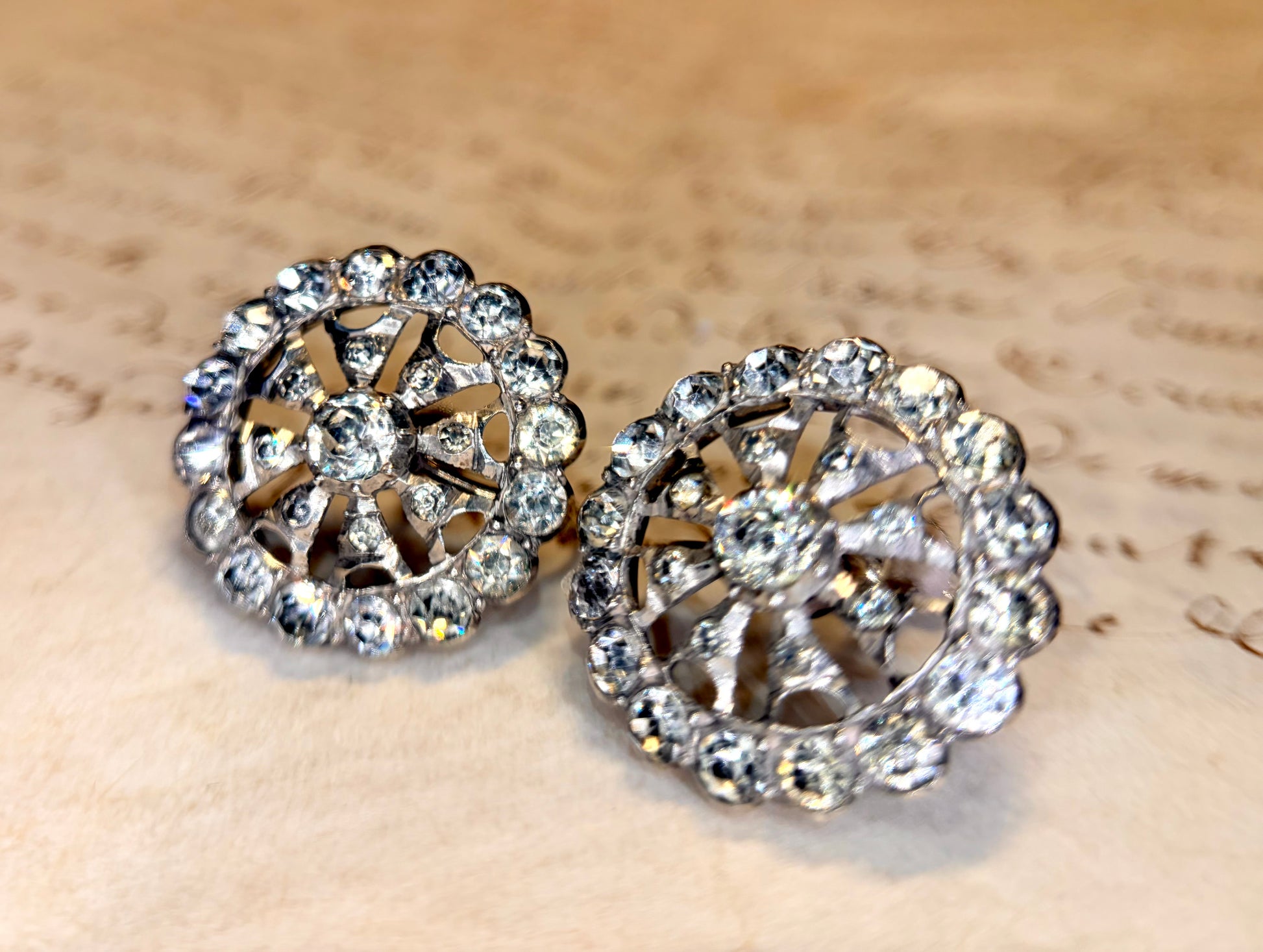 The Winnie Fosters ~ Circular Georgian Paste Stud Earrings