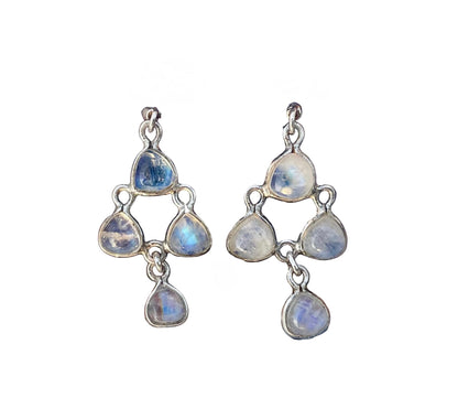 Silver Moonstone Earrings