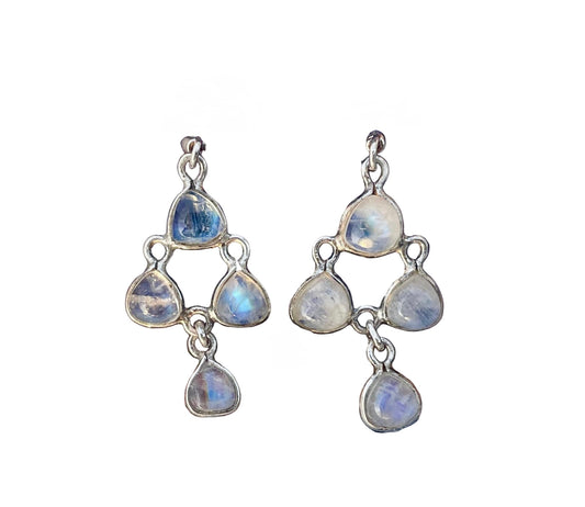 Silver Moonstone Earrings