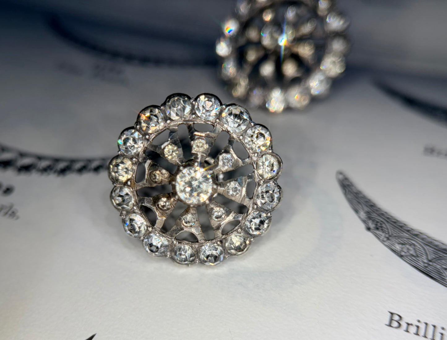 The Winnie Fosters ~ Circular Georgian Paste Stud Earrings