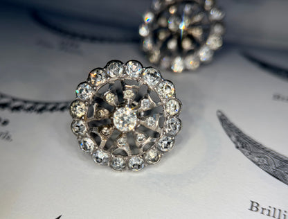 The Winnie Fosters ~ Circular Georgian Paste Stud Earrings