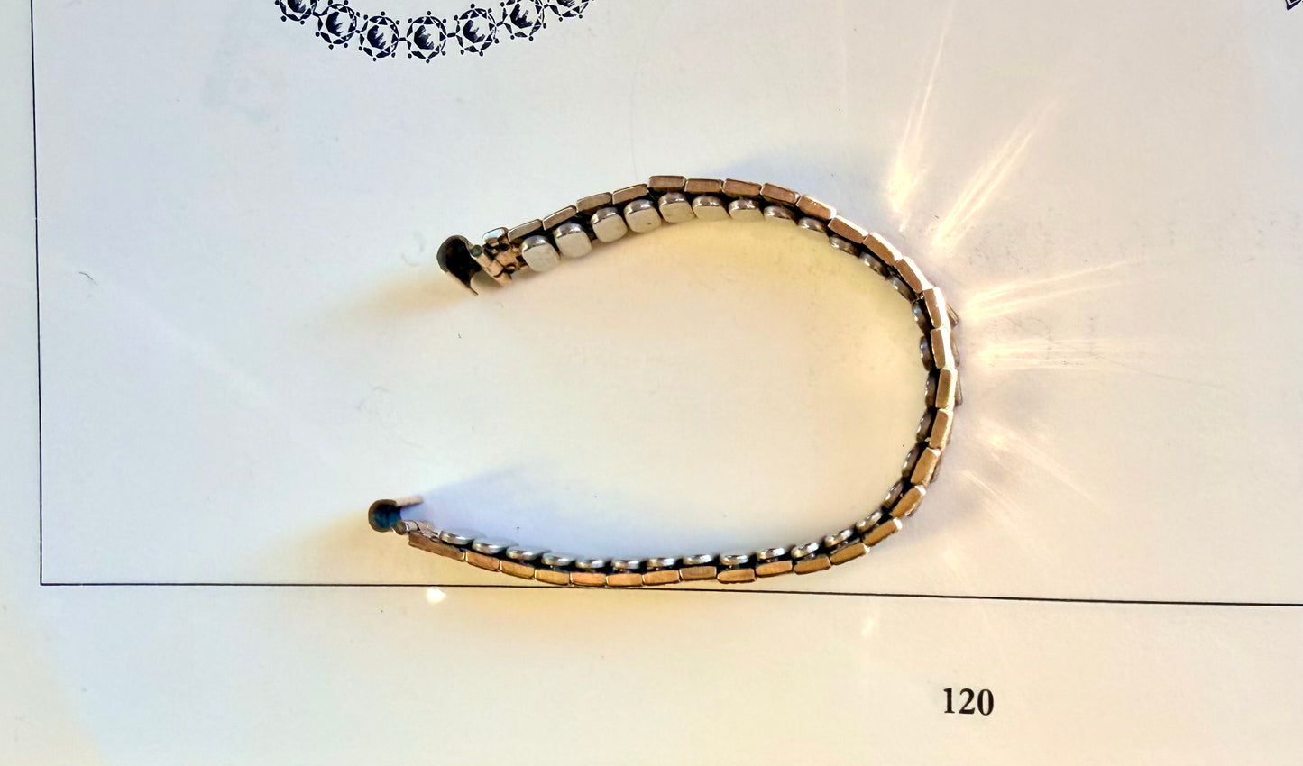 Vintage Gold Plated Woven Pattern Watch Strap