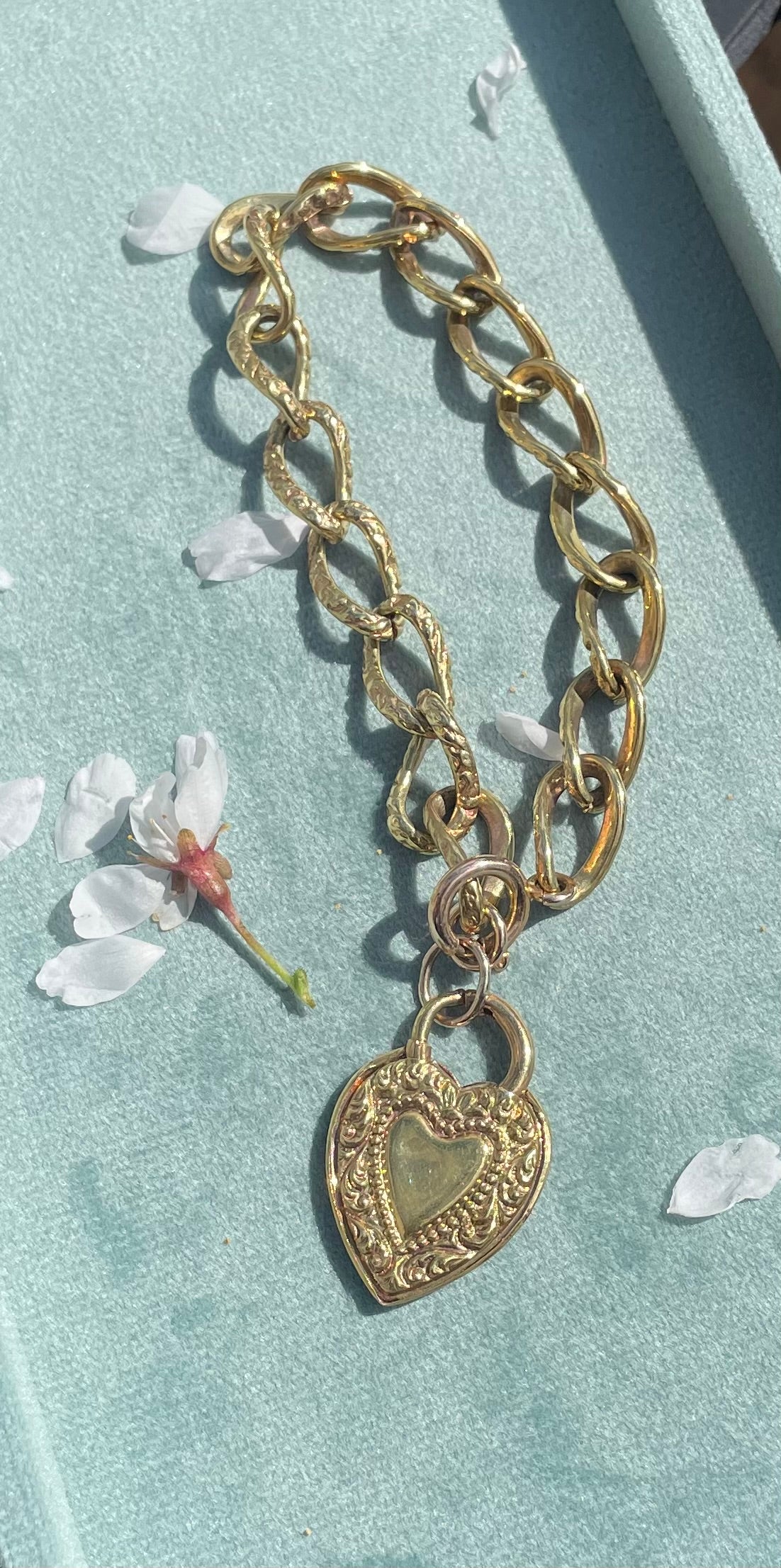 Late 19th/ Early 20th Century Heart Padlock Bracelet