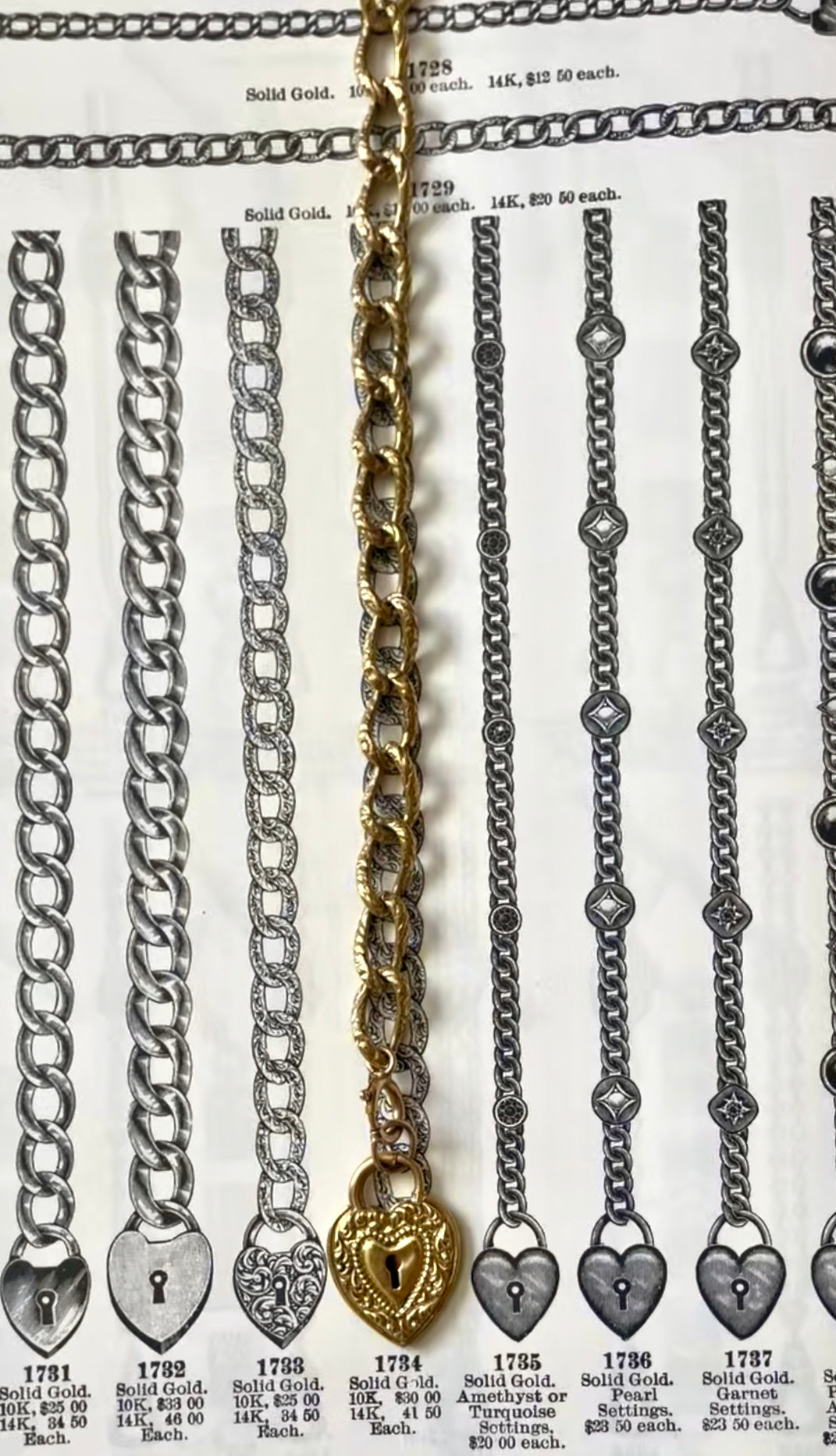 Late 19th/ Early 20th Century Heart Padlock Bracelet