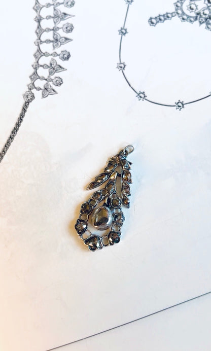 Georgian Rose Cut Diamond Pendant