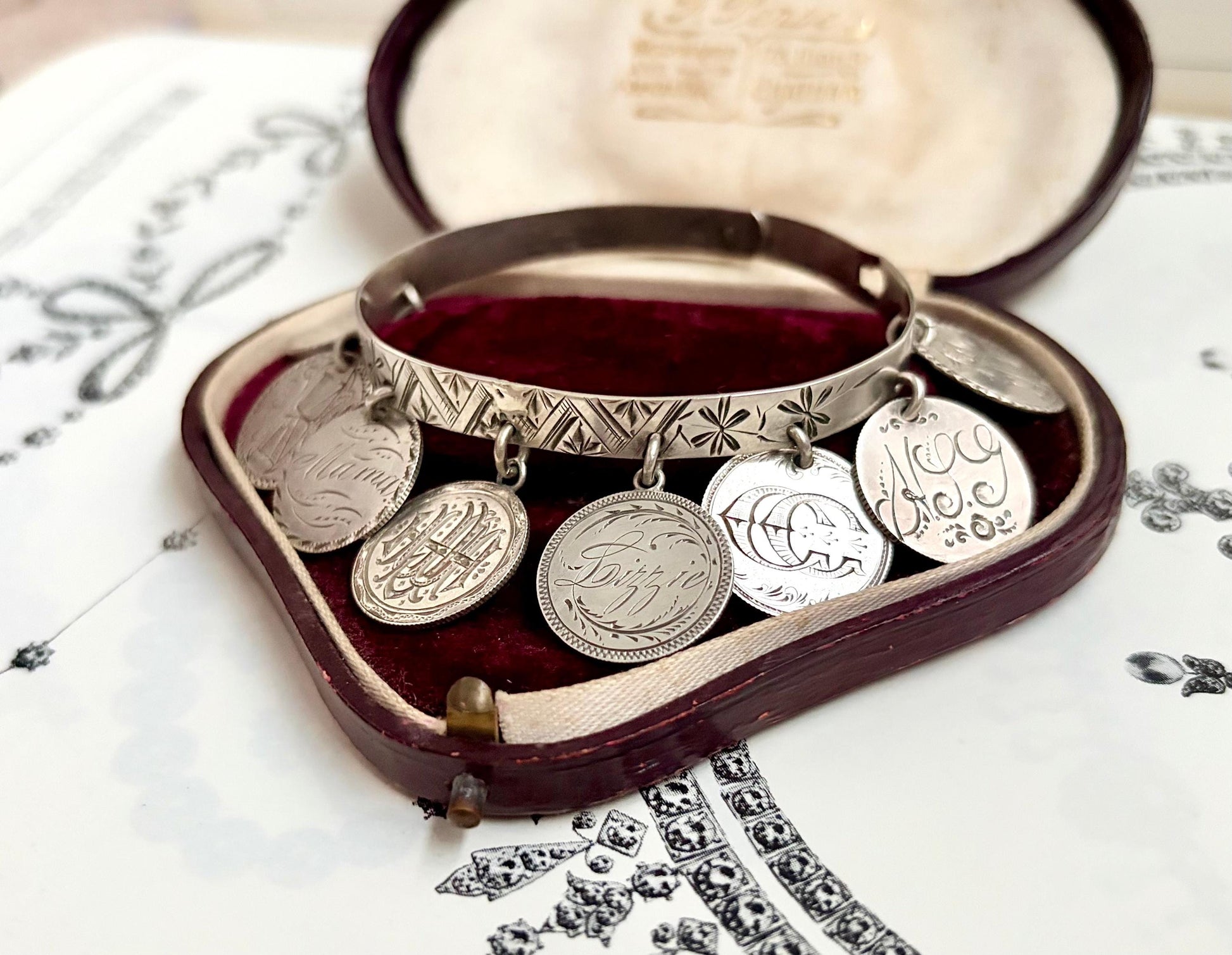Victorian Love Token Bangle