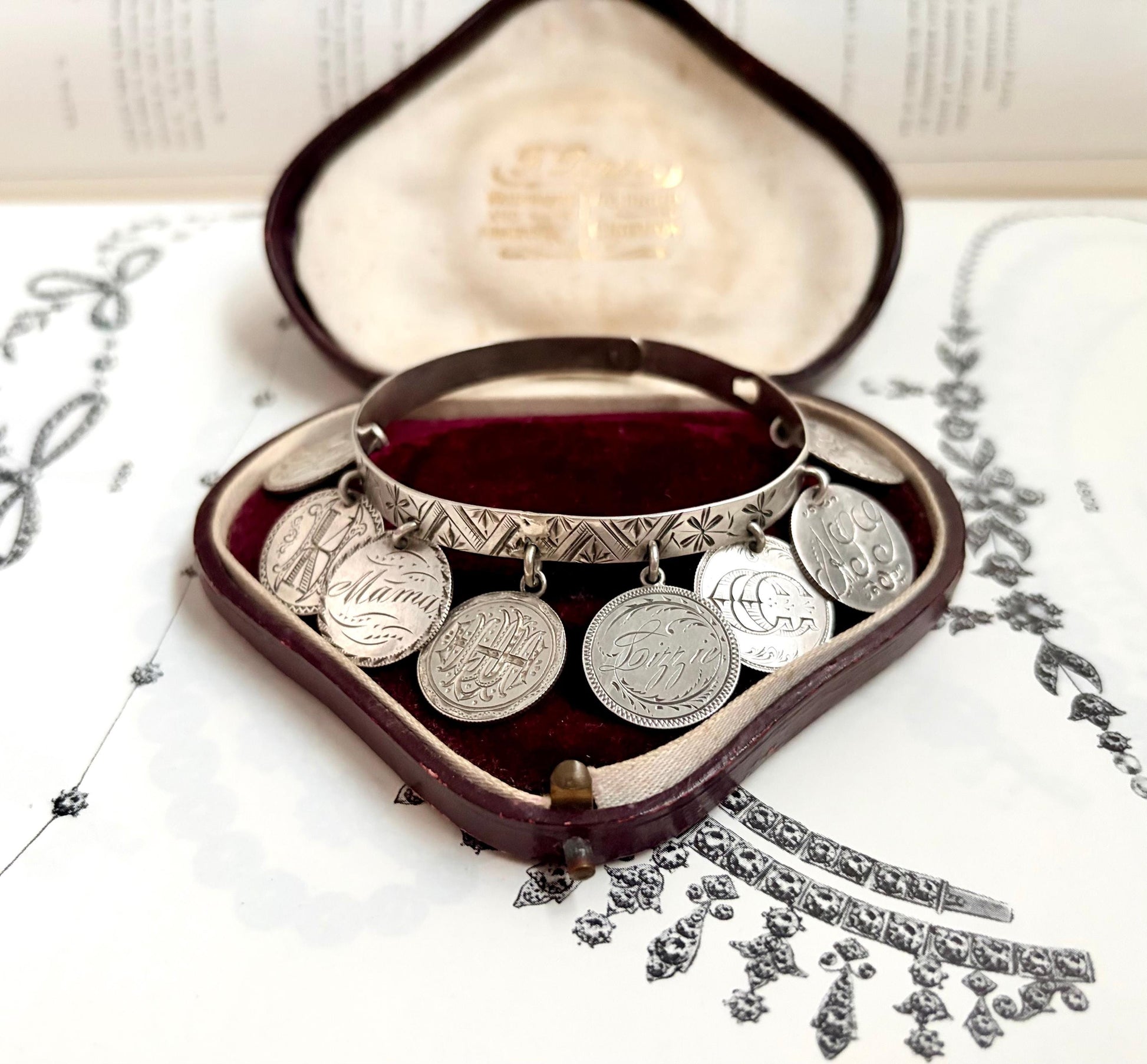 Victorian Love Token Bangle