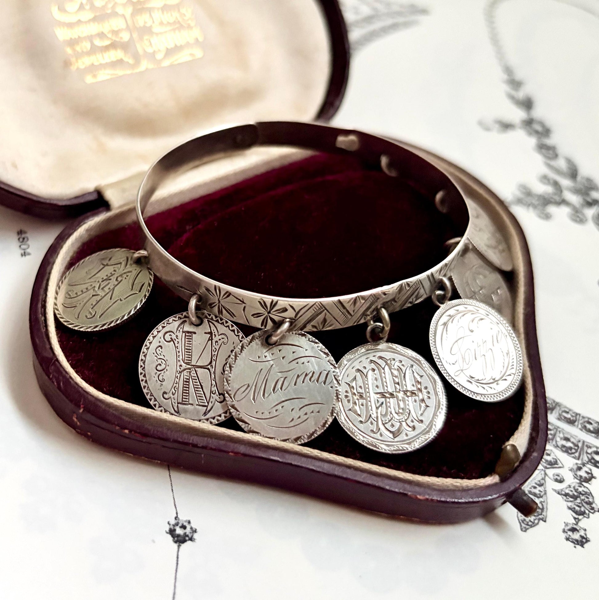 Victorian Love Token Bangle