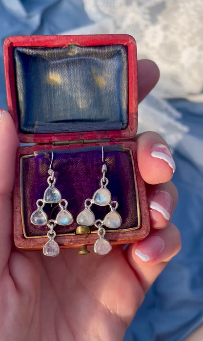 Silver Moonstone Earrings